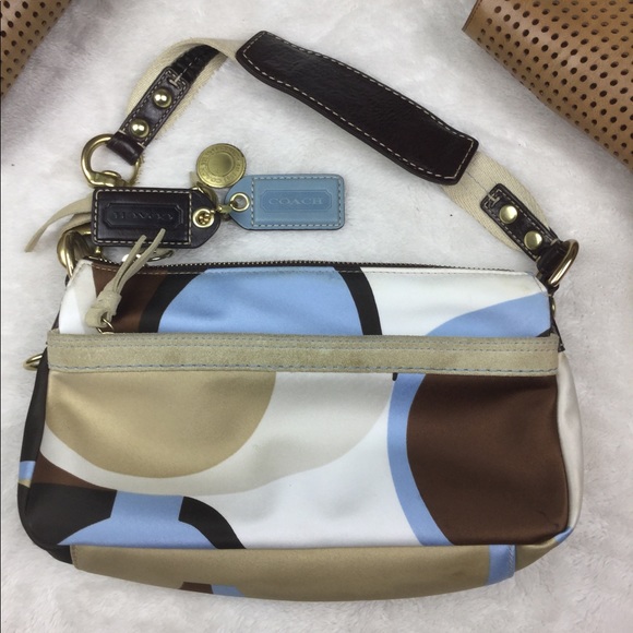 Coach Handbags - ‼️SOLD COACH MULTI COLOR BLUE BROWN MINI BAG